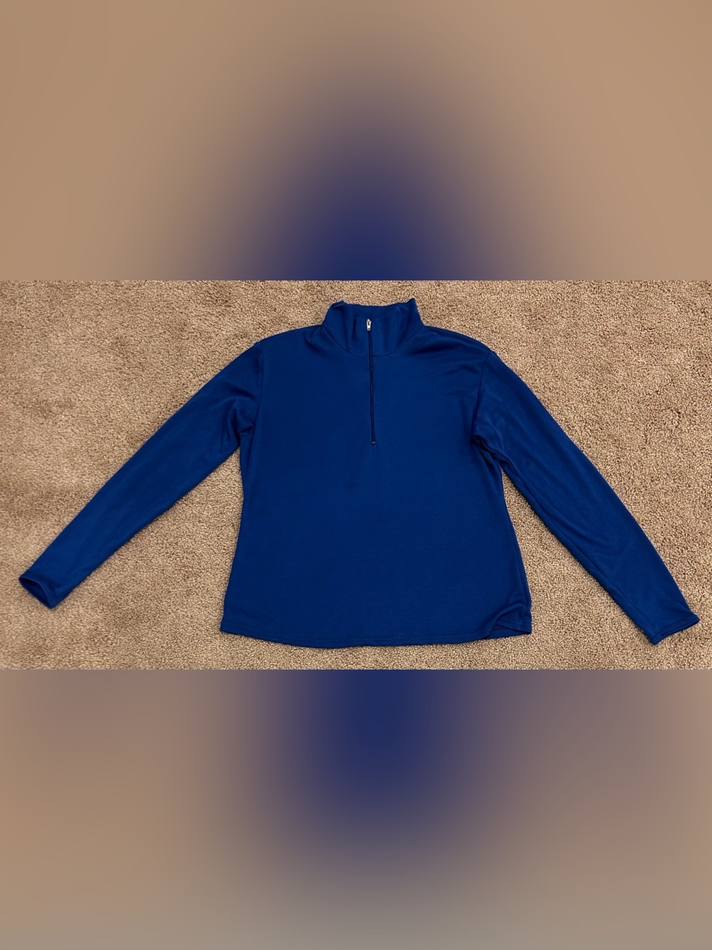 Patagonia Women's Capilene Long Sleeve Performance Base Layer 1/4 Zip Blue Sz S